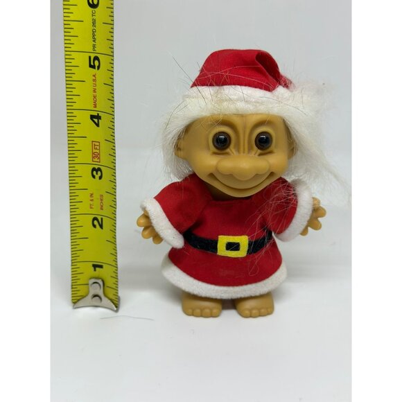 VTG Russ Troll Doll Santa Claus Christmas Figurine 4" Retro Holiday Decor - Picture 3 of 4